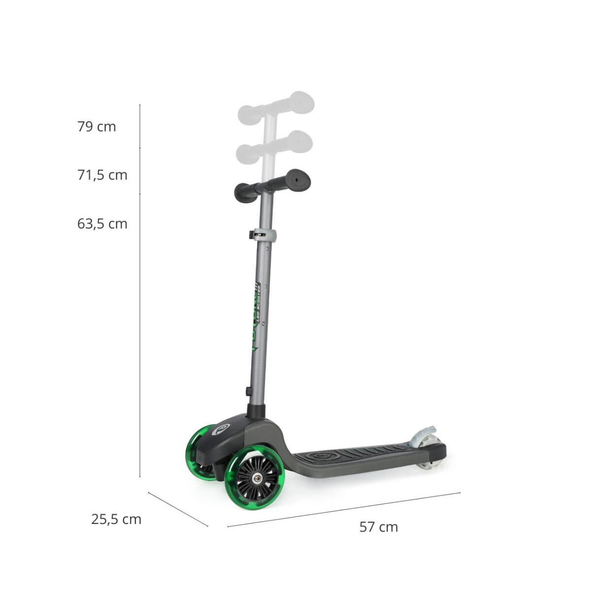 Trottinette Qplay Future Eco Nouveau Vert 3/3