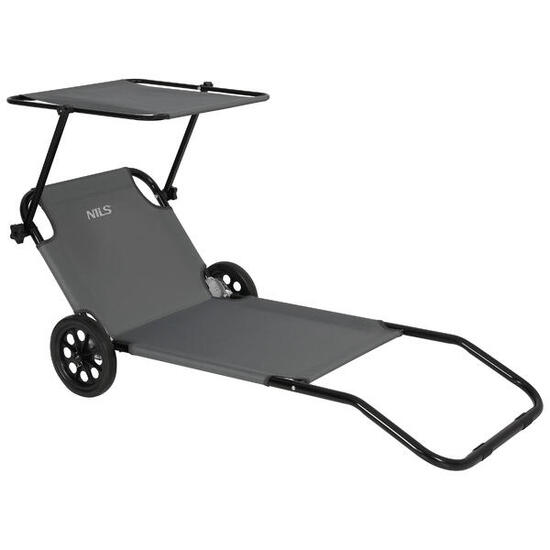 Liegestuhl mit Rädern und Sonnendach NC3307 NILS