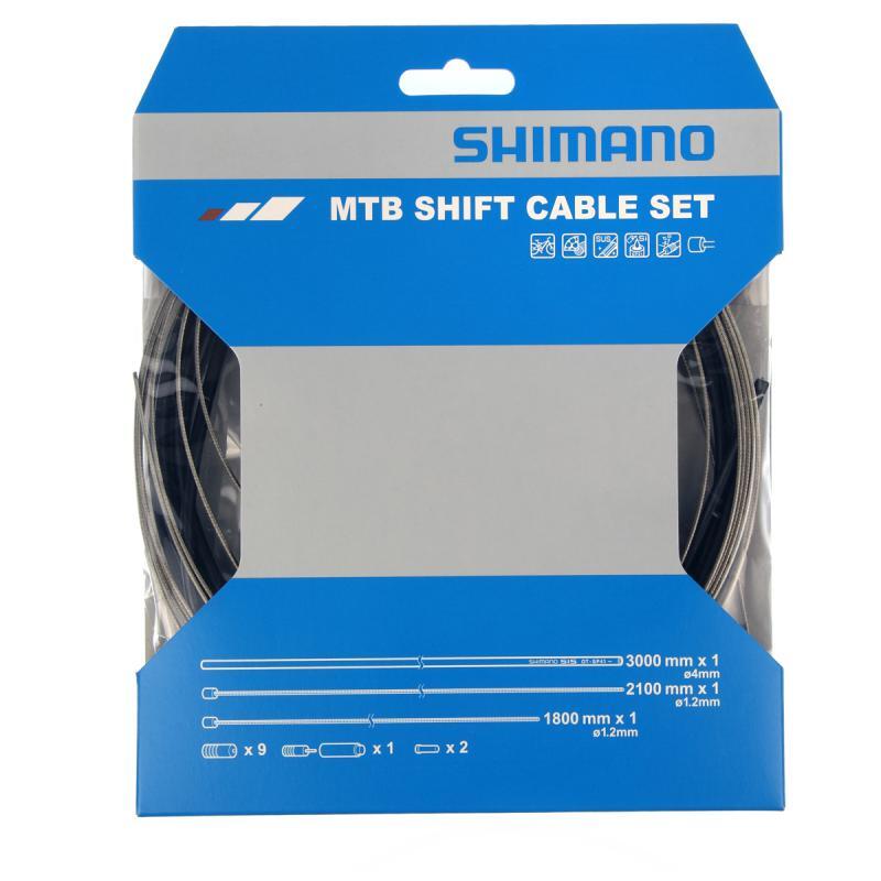 Stainless steel gear shift cable and housing kit, waterproof plastic ends, set o