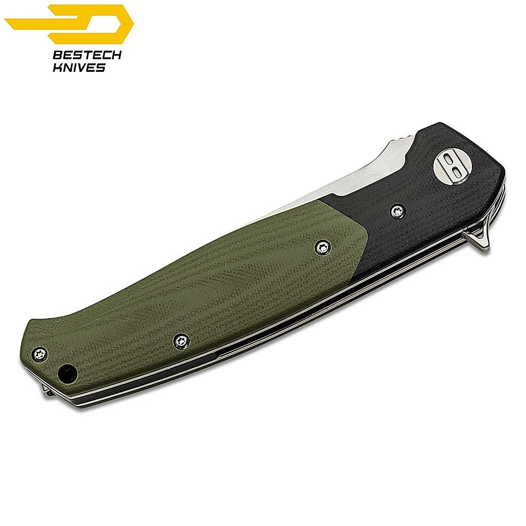 Bestech Navalha Swordfish Preto Verde G10 D2 5/7