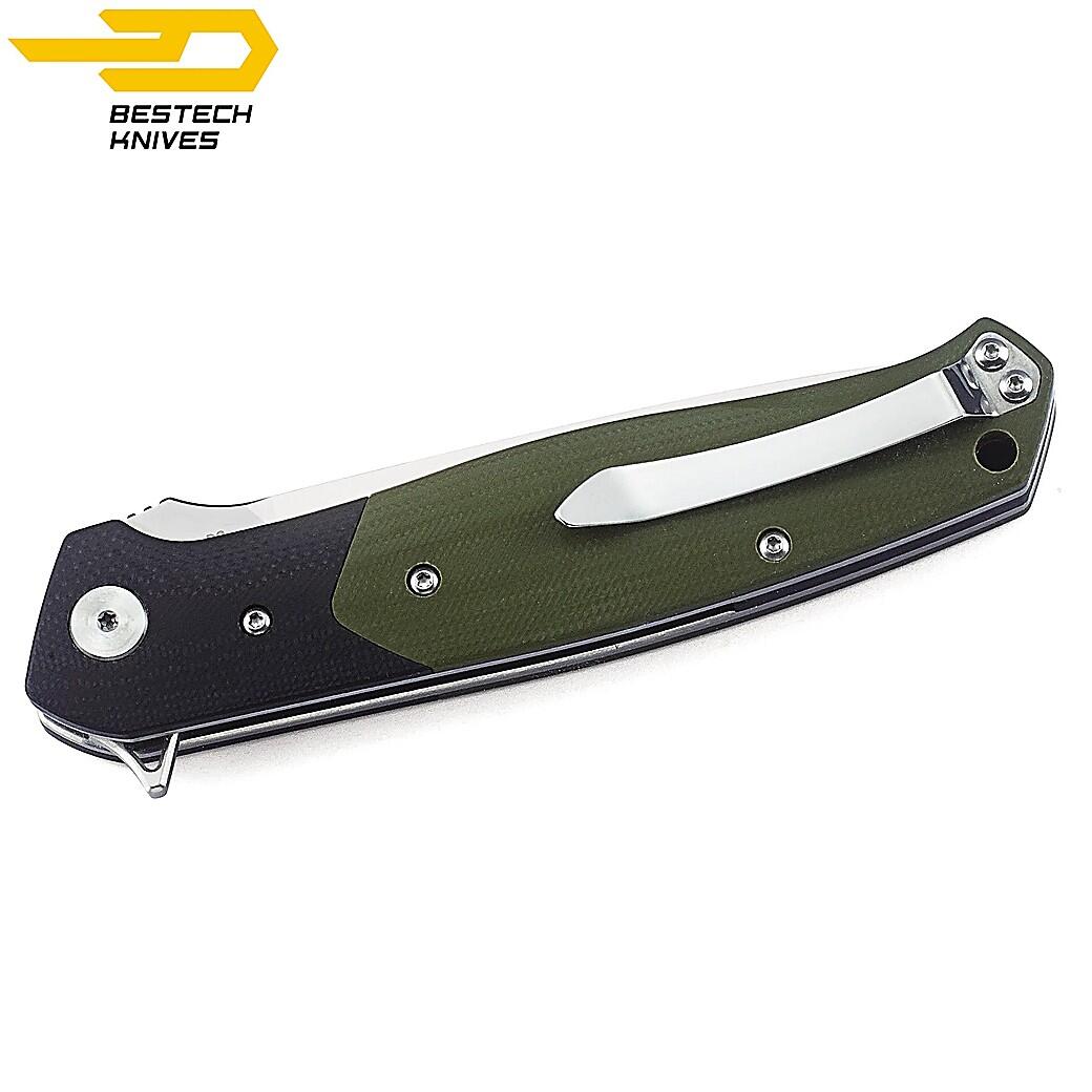 Bestech Navalha Swordfish Preto Verde G10 D2 2/7