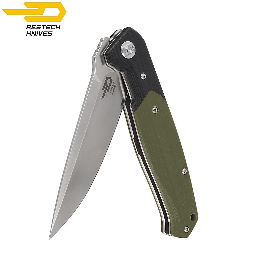 Bestech Navalha Swordfish Preto Verde G10 D2 3/7