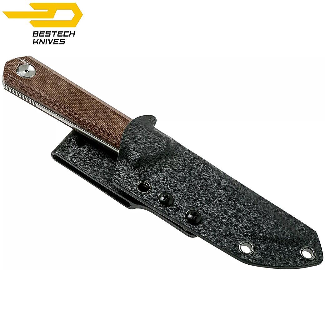 Bestech Couteau Hedron Marron Micarta D2 4/7