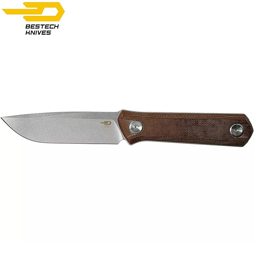 Bestech Couteau Hedron Marron Micarta D2 2/7