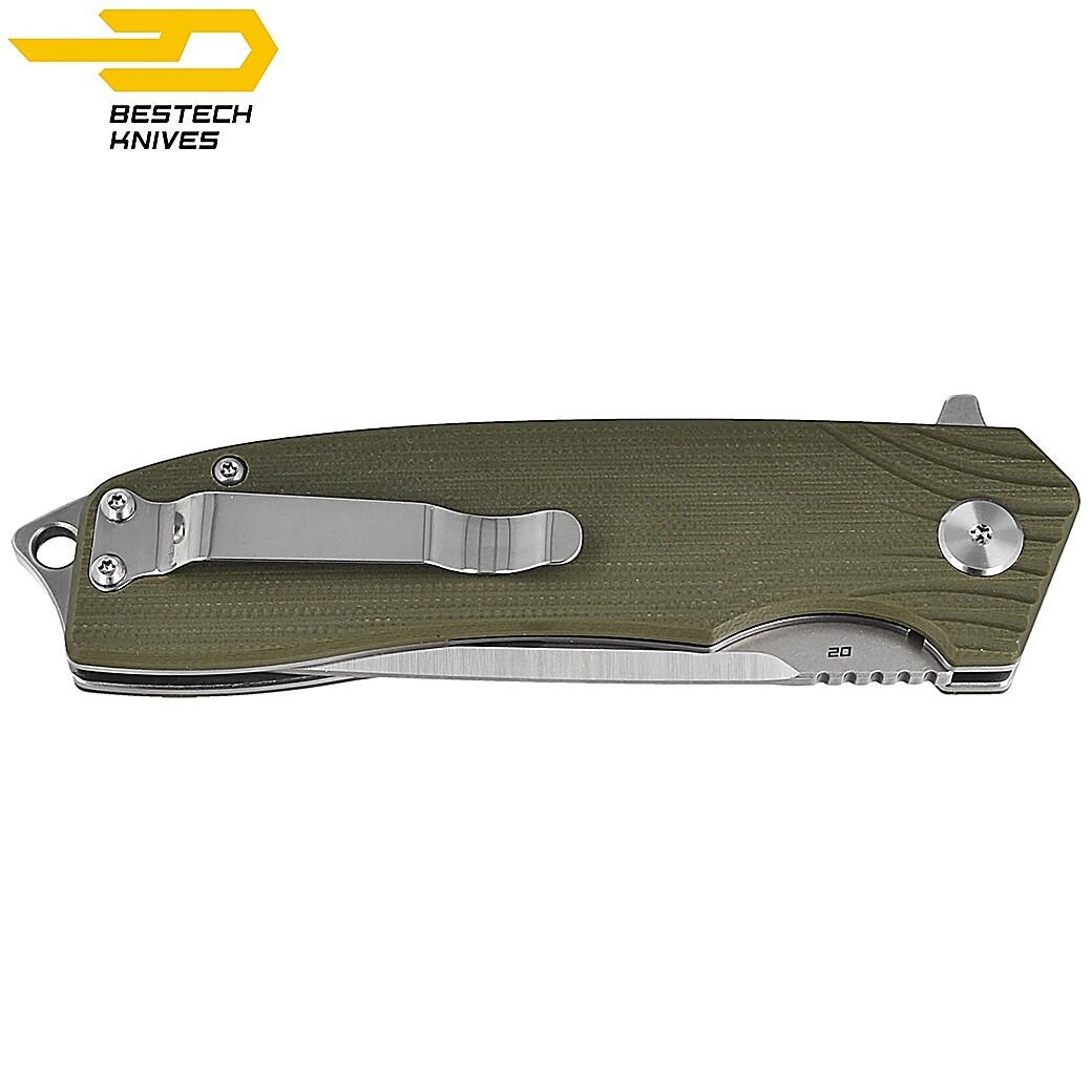 Bestech Navalha Lion Verde Exército G10 D2 6/6