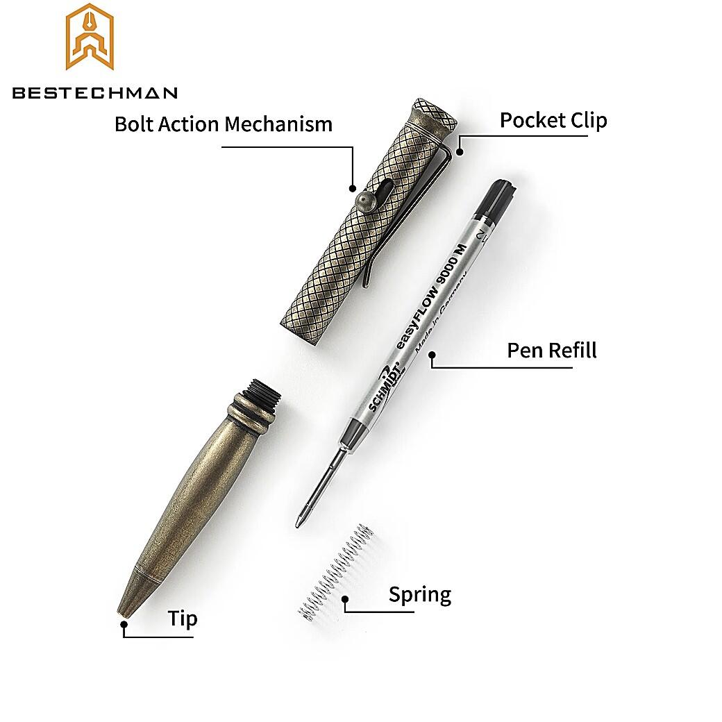 Bestechman Stylo Tactique Scribe Bronze Titane Stonewash 5/7
