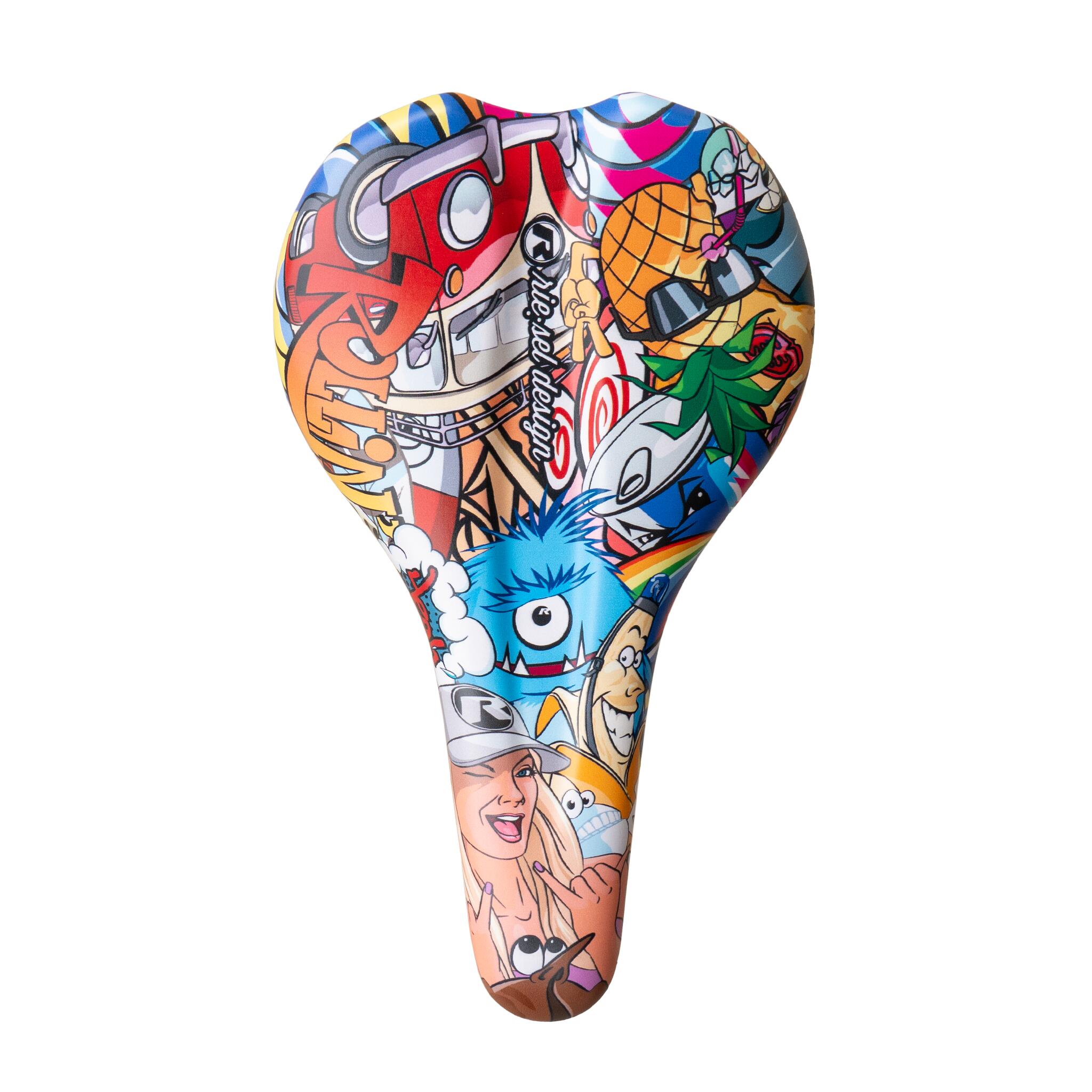 Schaumstoff Komfort Sattel stickerbomb 2/4