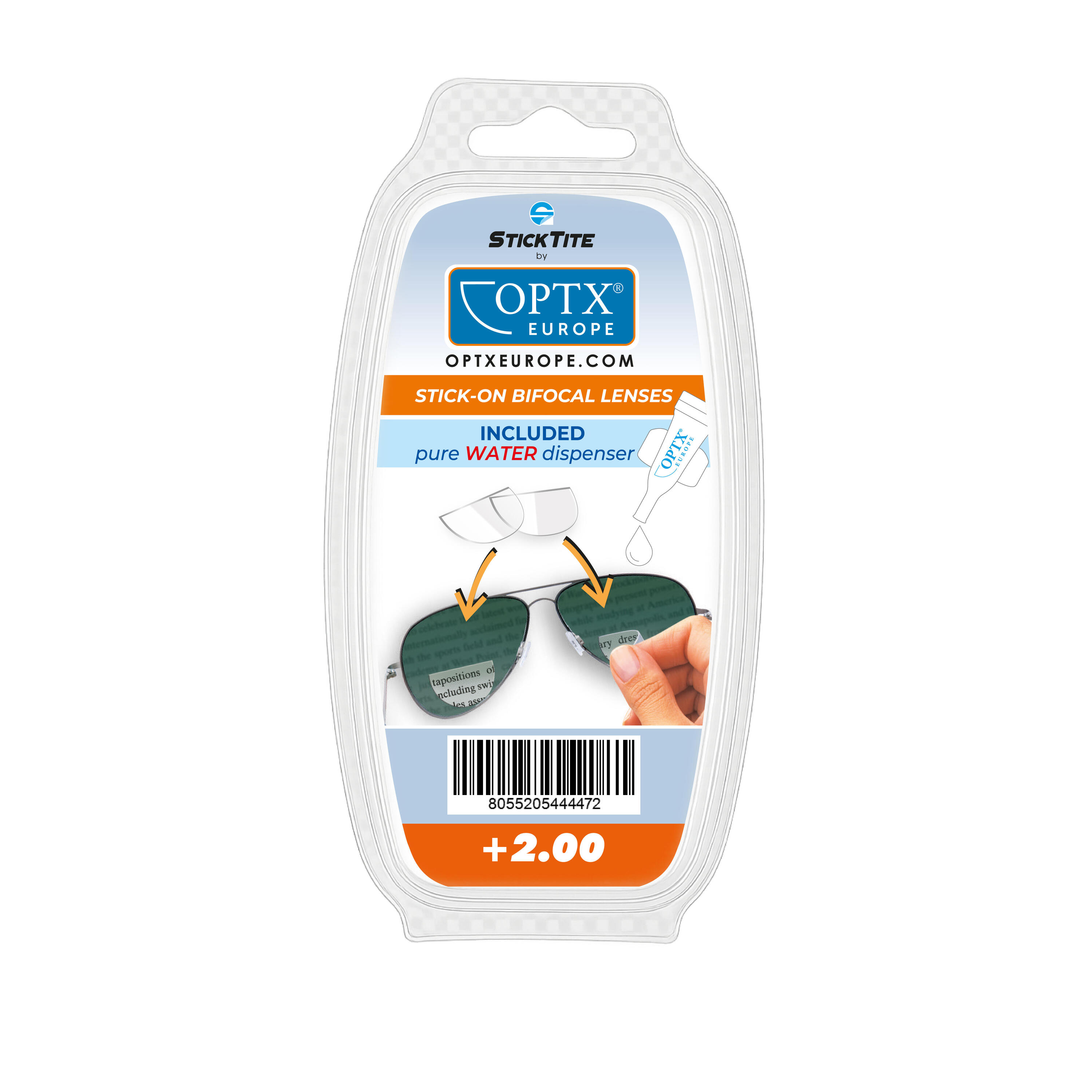 Lentilles bifocales hydro-adhésives pour lunettes de sport et masques +2.00 3/3