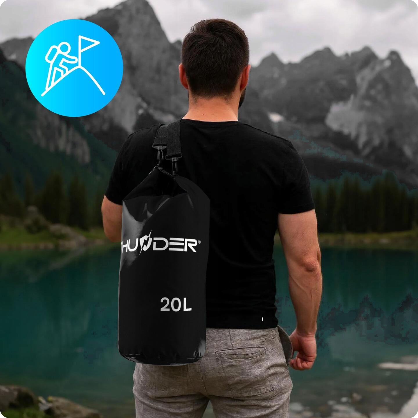 Sac à dos étanche, sac imperméable pour kayak SUP 20 L 5/6