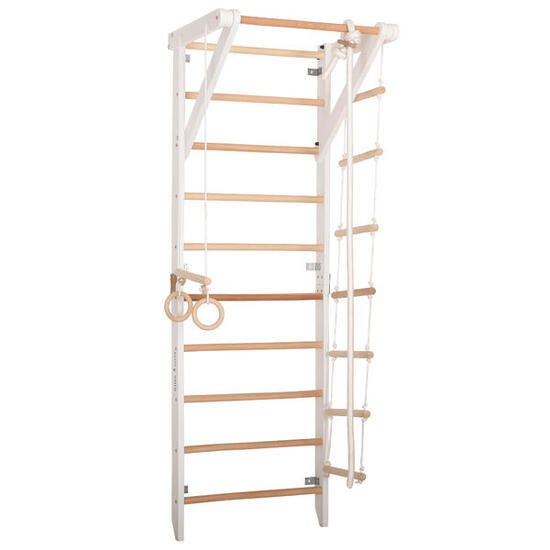 Kletterwand für Kinder - Indoor Klettergerüst aus Holz (weiße Farbe Sport 2)