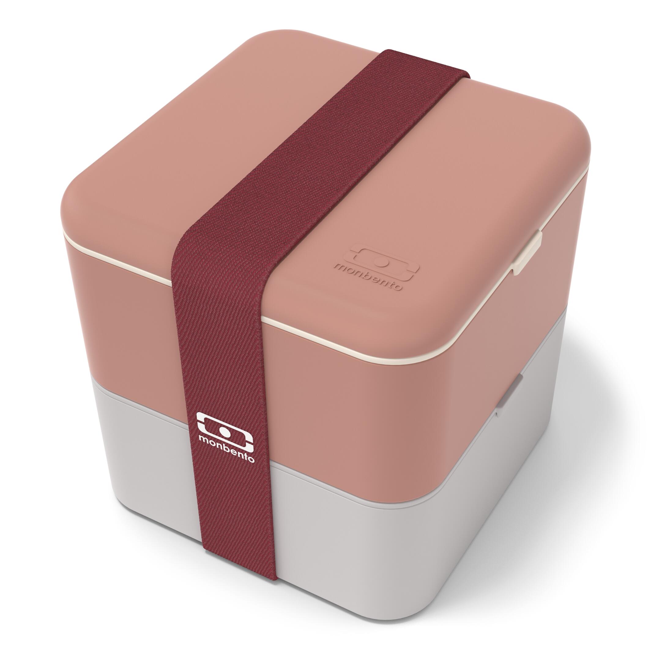 MONBENTO Portapranzo 2x850ml - 1,7L|Erwachsene |Büro, Picknick|Made in France|Square
