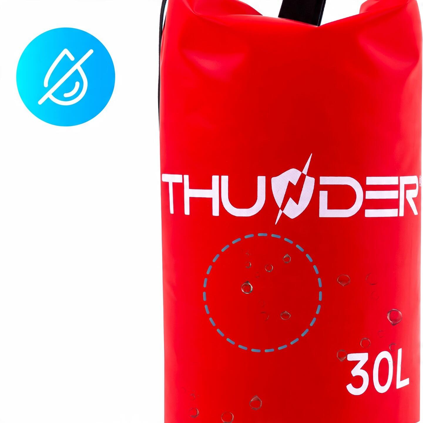 Mochila saco impermeável espaçosa, bolsa impermeável para caiaque SUP 30 L 6/6