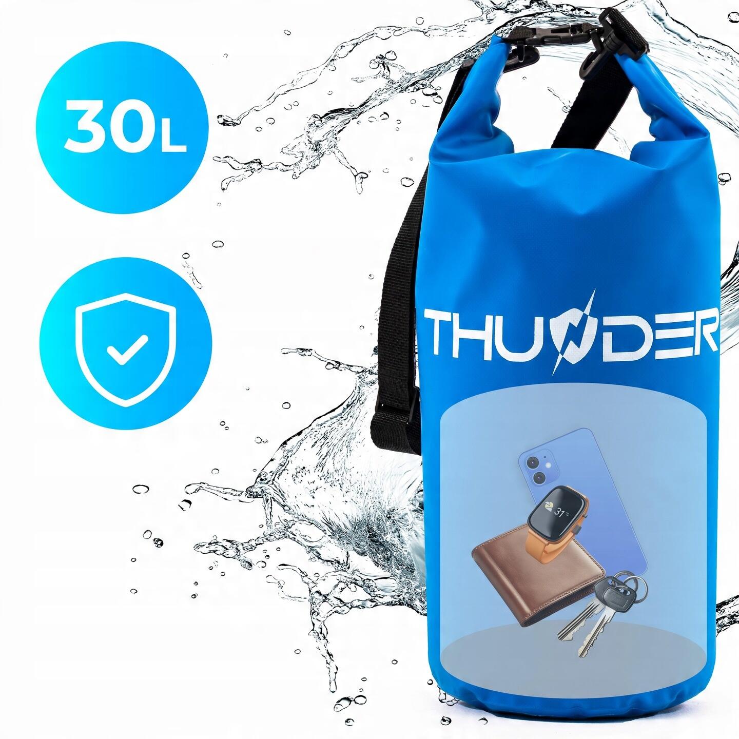 Sac étanche, sac imperméable pour SUP sac à dos de voyage spacieux 30 L 3/6