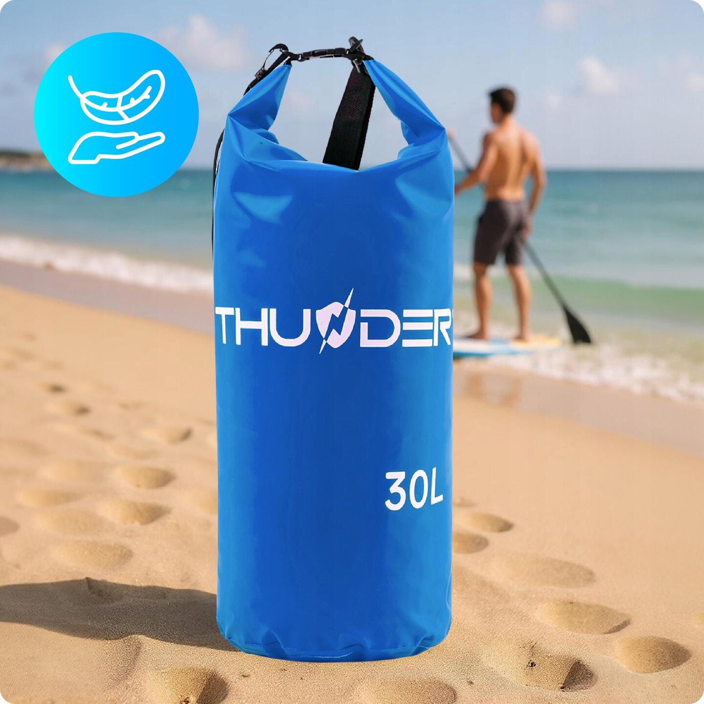 Sac étanche, sac imperméable pour SUP sac à dos de voyage spacieux 30 L 4/6