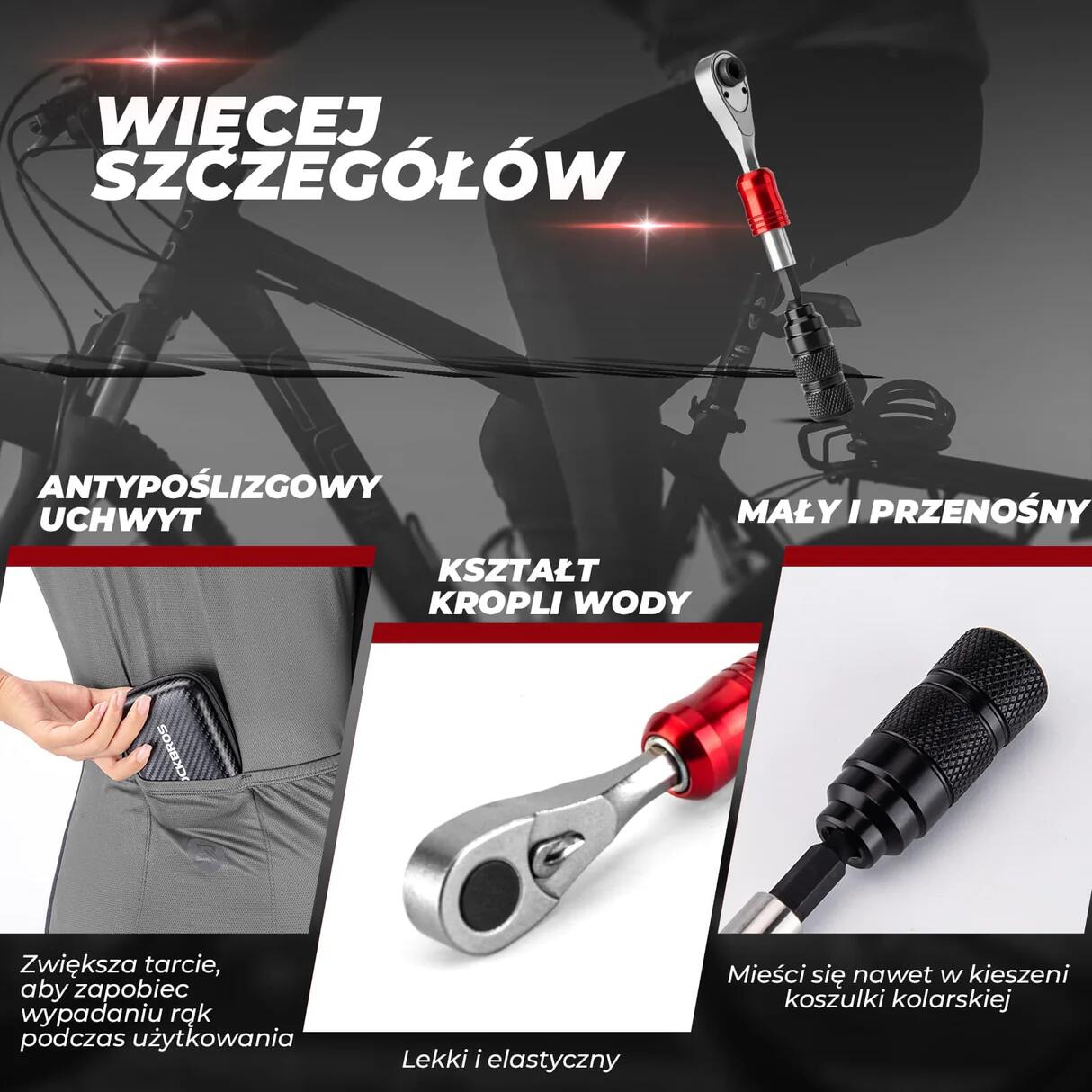 Narzędzia do Naprawy Roweru 10 w 1 - ROCBROS 43210049001 4/7