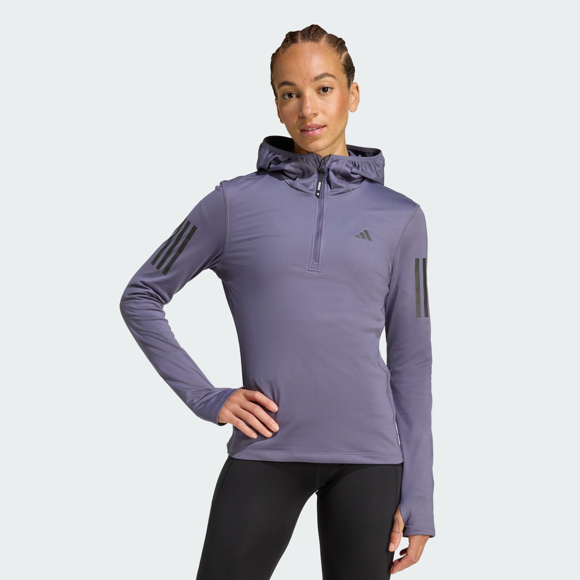 ADIDAS Camisola com Capuz de Meio-fecho de Inverno Own The Run