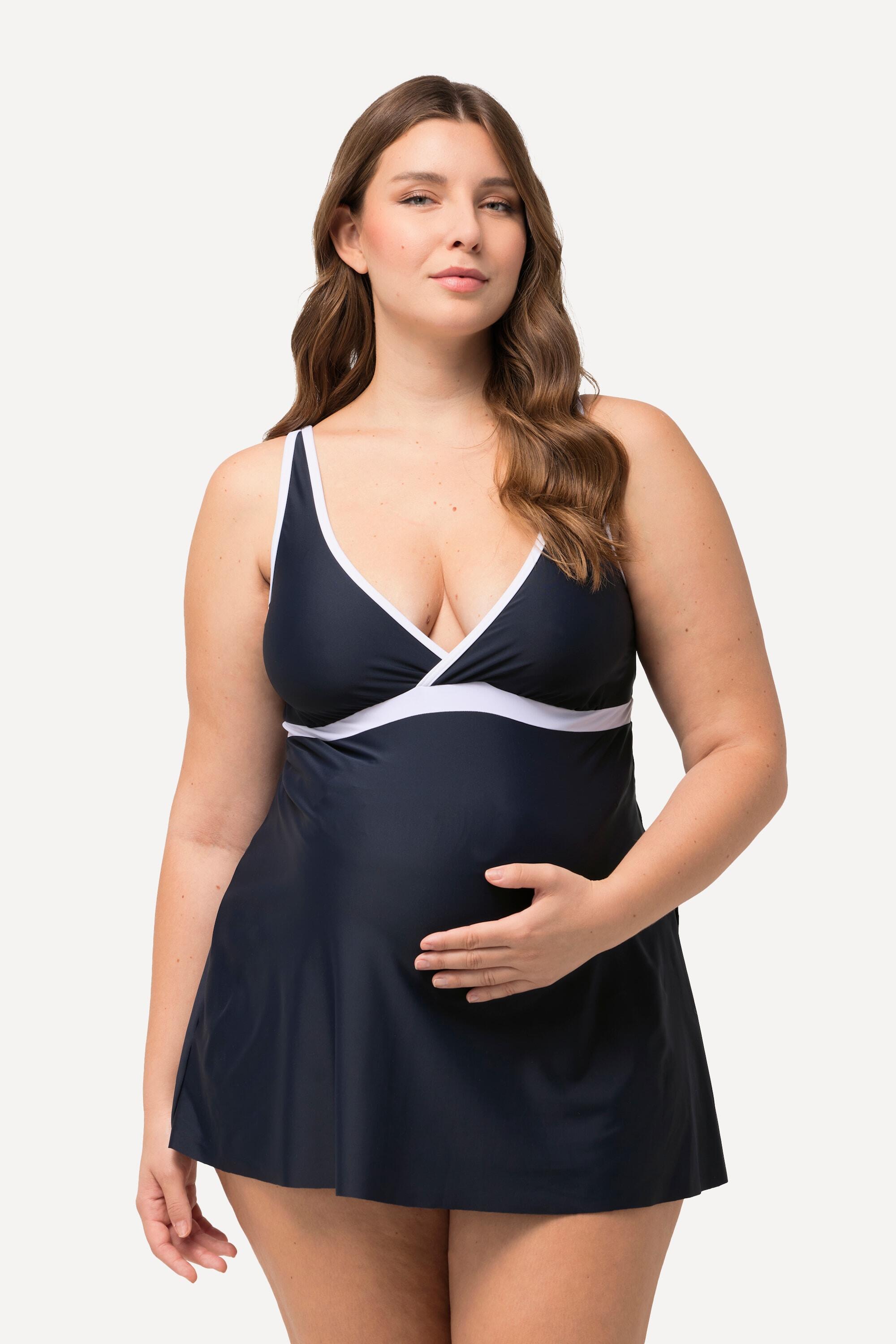 ULLA POPKEN Bellieva Maternity Tankini Blue Two-Piece with Adjustable Straps