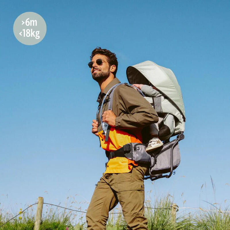 Porte bébé de randonnée Moov Hike Sauge BABYMOOV Decathlon