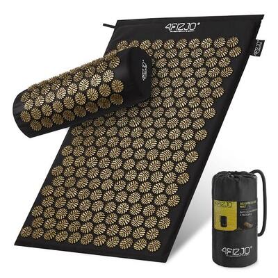 Tappetino agopressura con cuscino antistress per schiena 68x42 cm 4FIZJO
