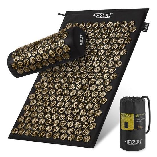 Tappetino agopressura con cuscino antistress per schiena 68x42 cm 4FIZJO