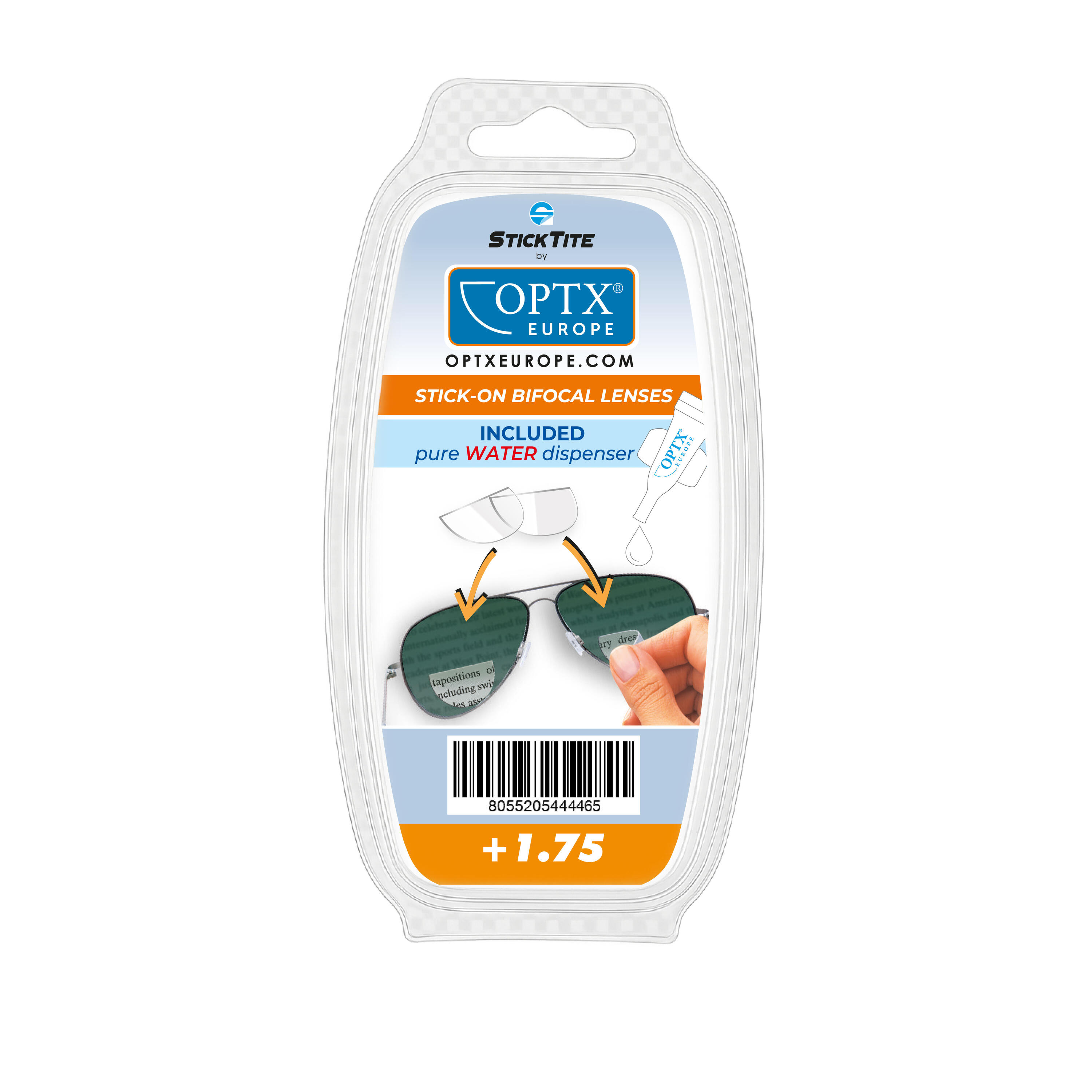 Lentilles bifocales hydro-adhésives pour lunettes de sport et masques +1.75 3/3