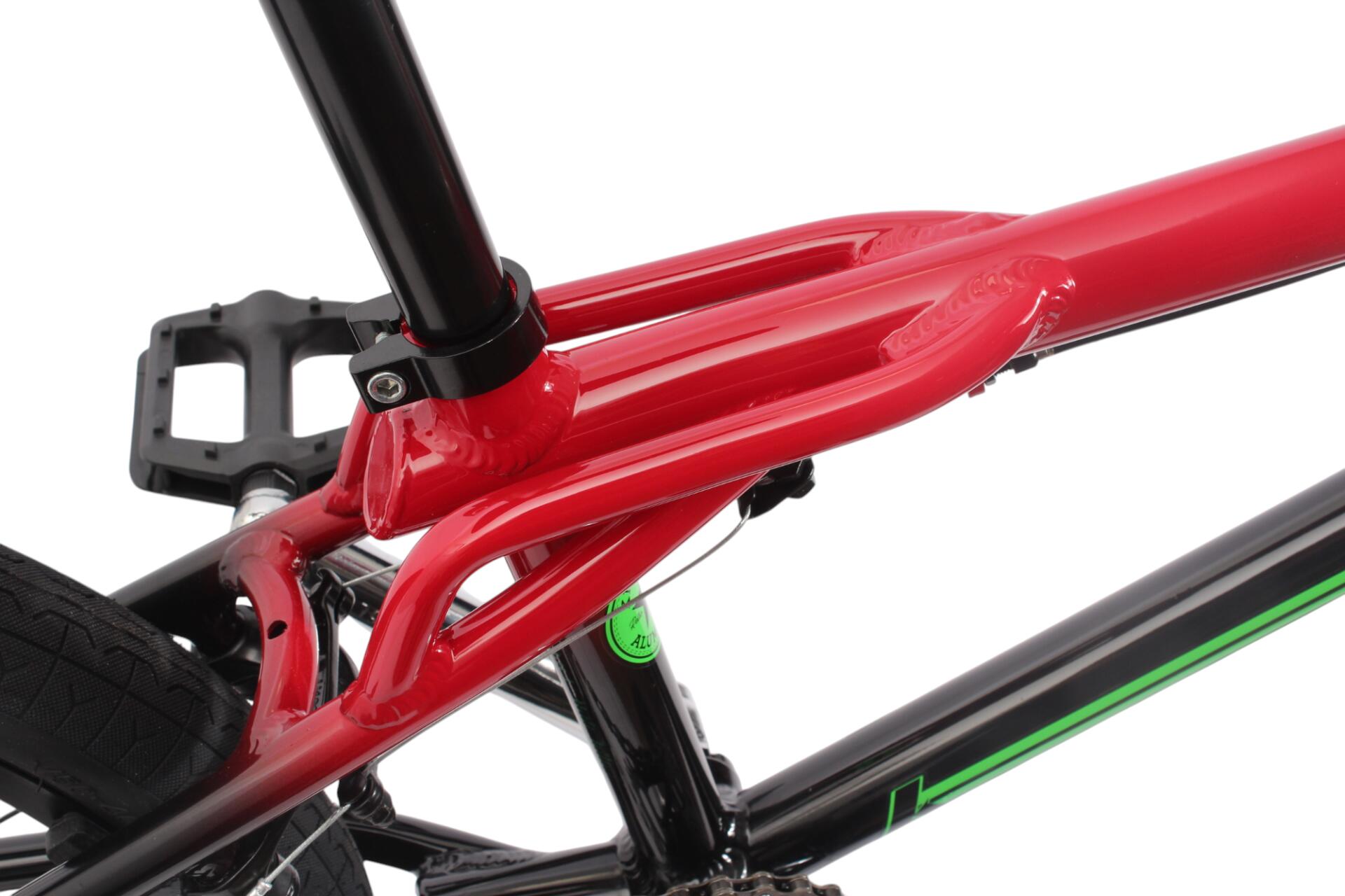 BMX fiets alu TRICKY AL rood 20 inch 10,9 kg 6/7