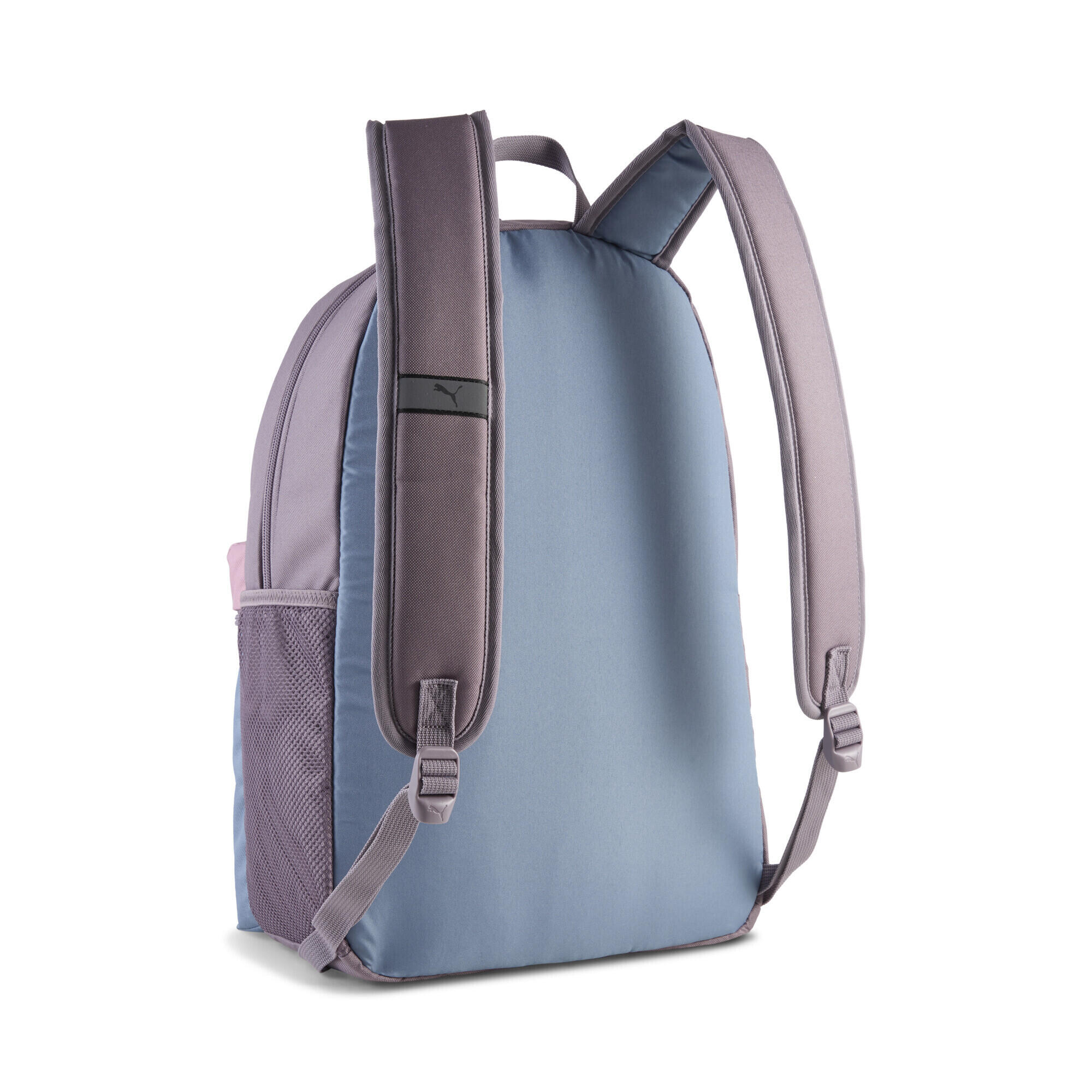 Zaino PUMA Phase a blocchi di colore PUMA Plum Jam Cool Blue Colorblock Purple 3/4