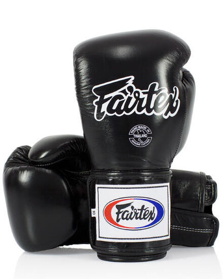 Fairtex BGV5 Leder Boxhandschuhe Super Sparring - Schwarz/Rot/Weiss 16 Unzen