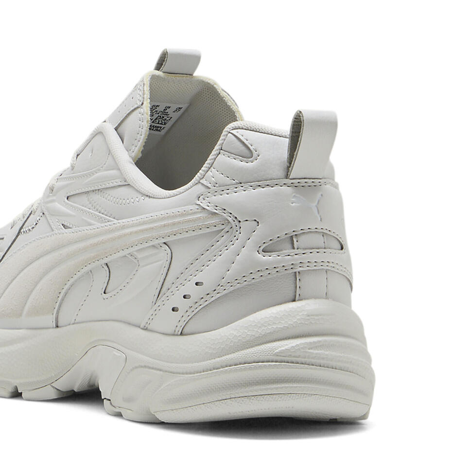 Sneakersy skórzane unisex Milenio Tech PUMA Feather Gray White