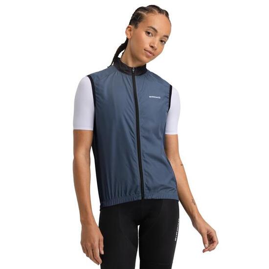Gilet antivento da ciclismo da donna V1-W Lavaredo Blu