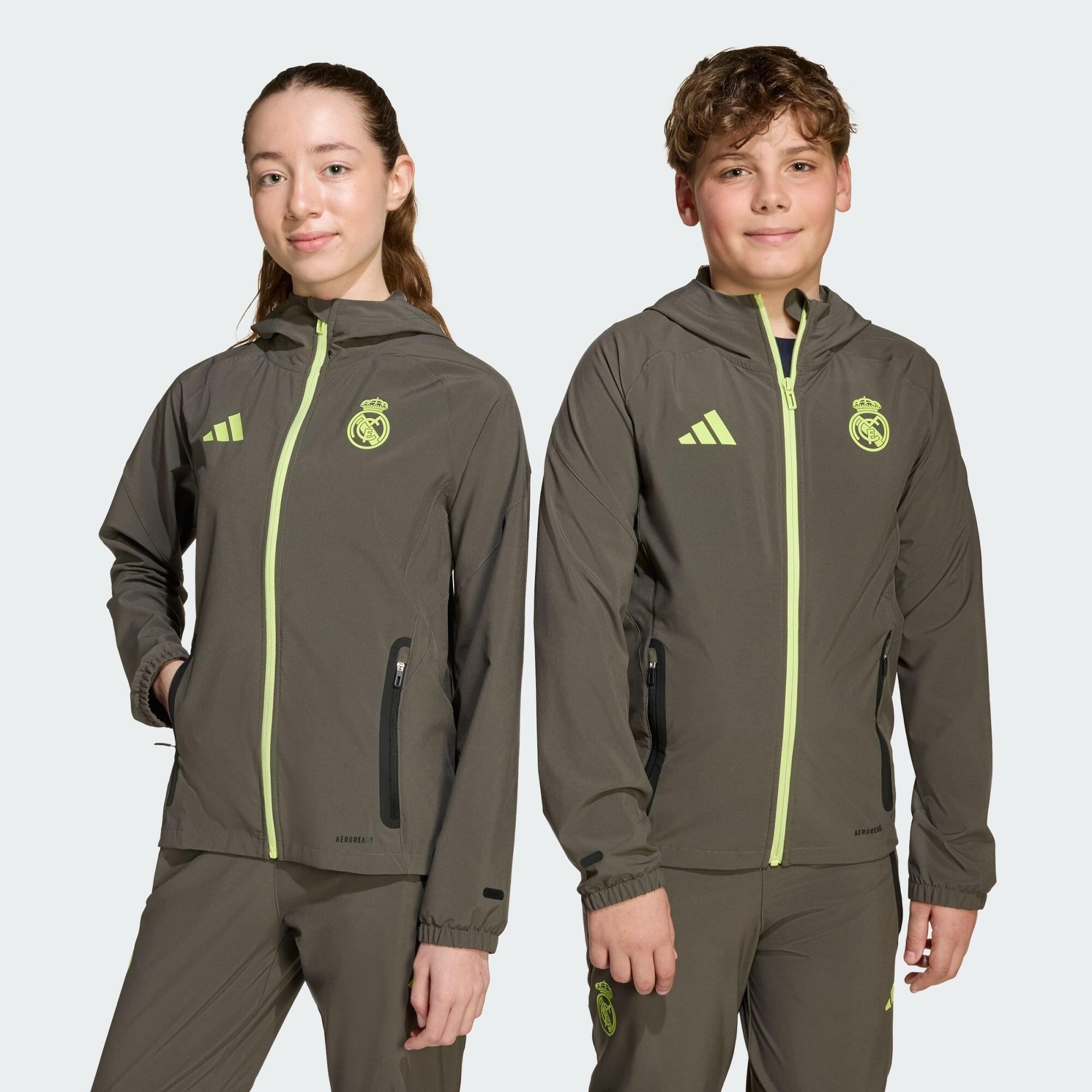 Adidas - Real Madrid Tiro 25 Competition Vis Tech Veste De Voyage Enfant - Survêtement - Gris|jaune -  4 À 6 Ans - Decathlon