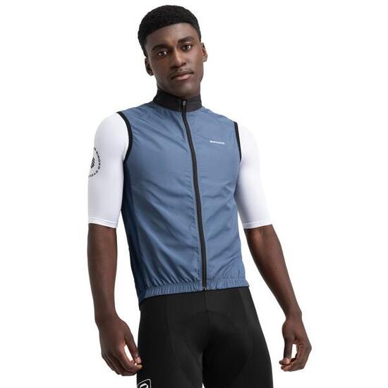 Gilet vélo coupe-vent homme Cyclisme V1 Lavaredo Bleu