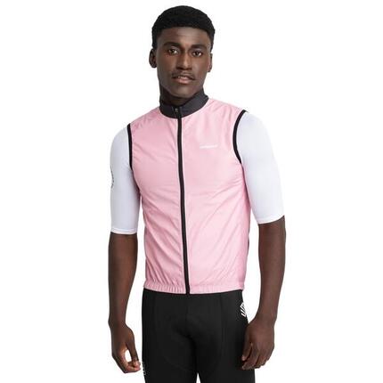 Gilet vélo coupe-vent homme Cyclisme V1 Berthel Rose