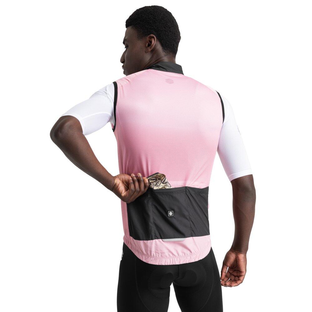 Gilet antivento da ciclismo da uomo V1 Berthel Rosa 2/7