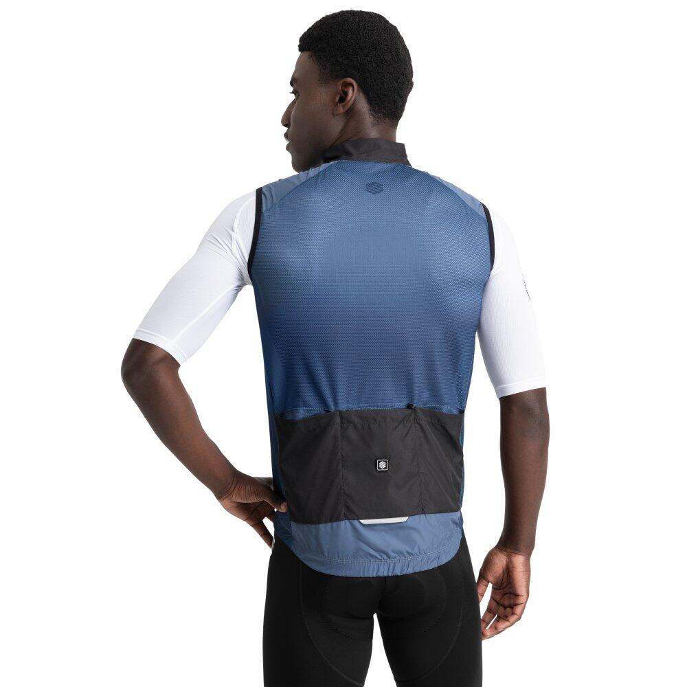 Heren Fietsen winddicht fietsvest V1 Lavaredo Blauw 2/7