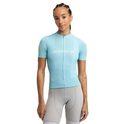 Damen Radsport kurzärmeliges mesh-radtrikot M8 Habitat Blau