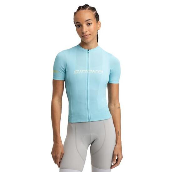 Damen Radsport kurzärmeliges mesh-radtrikot M8 Habitat Blau