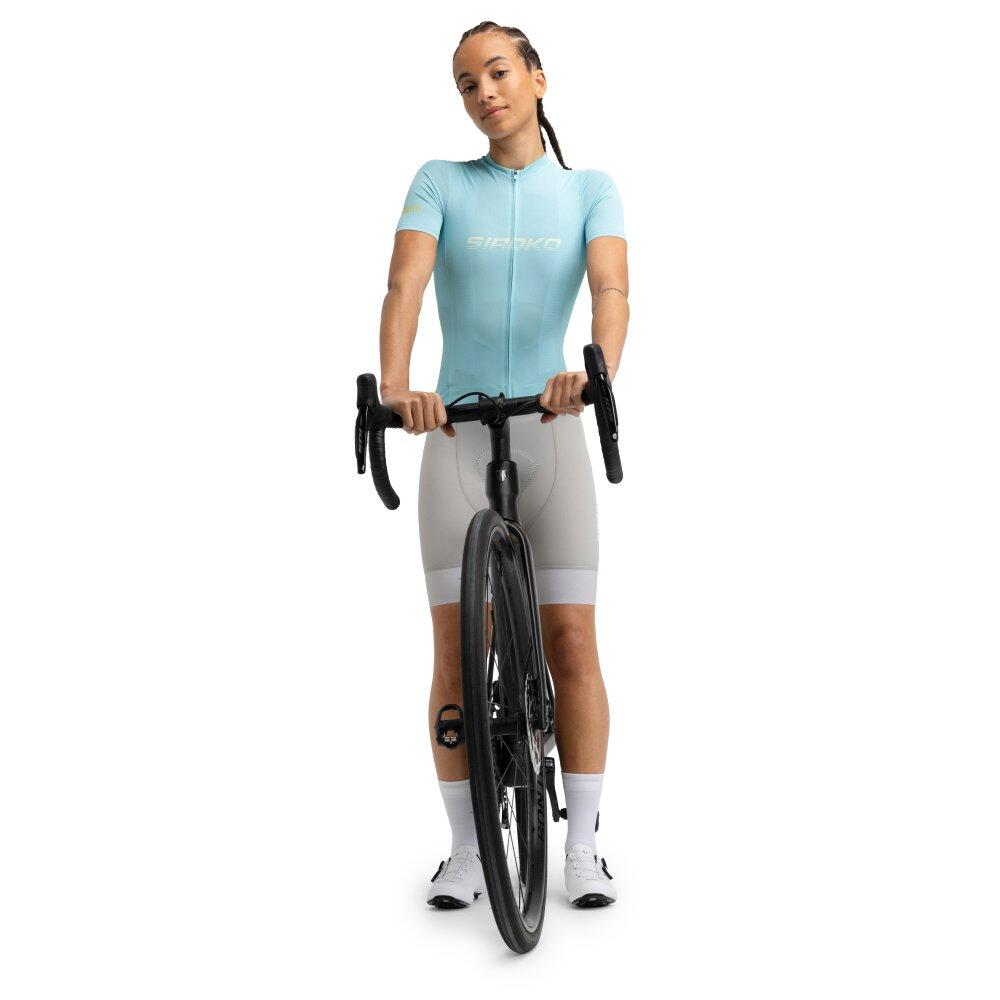Maglia in rete da ciclismo a maniche corte da donna M8 Habitat Blu 3/6