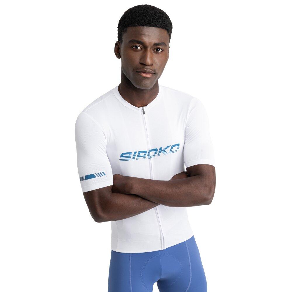 Men Cycling 's short sleeve mesh jersey M8 Inertia White