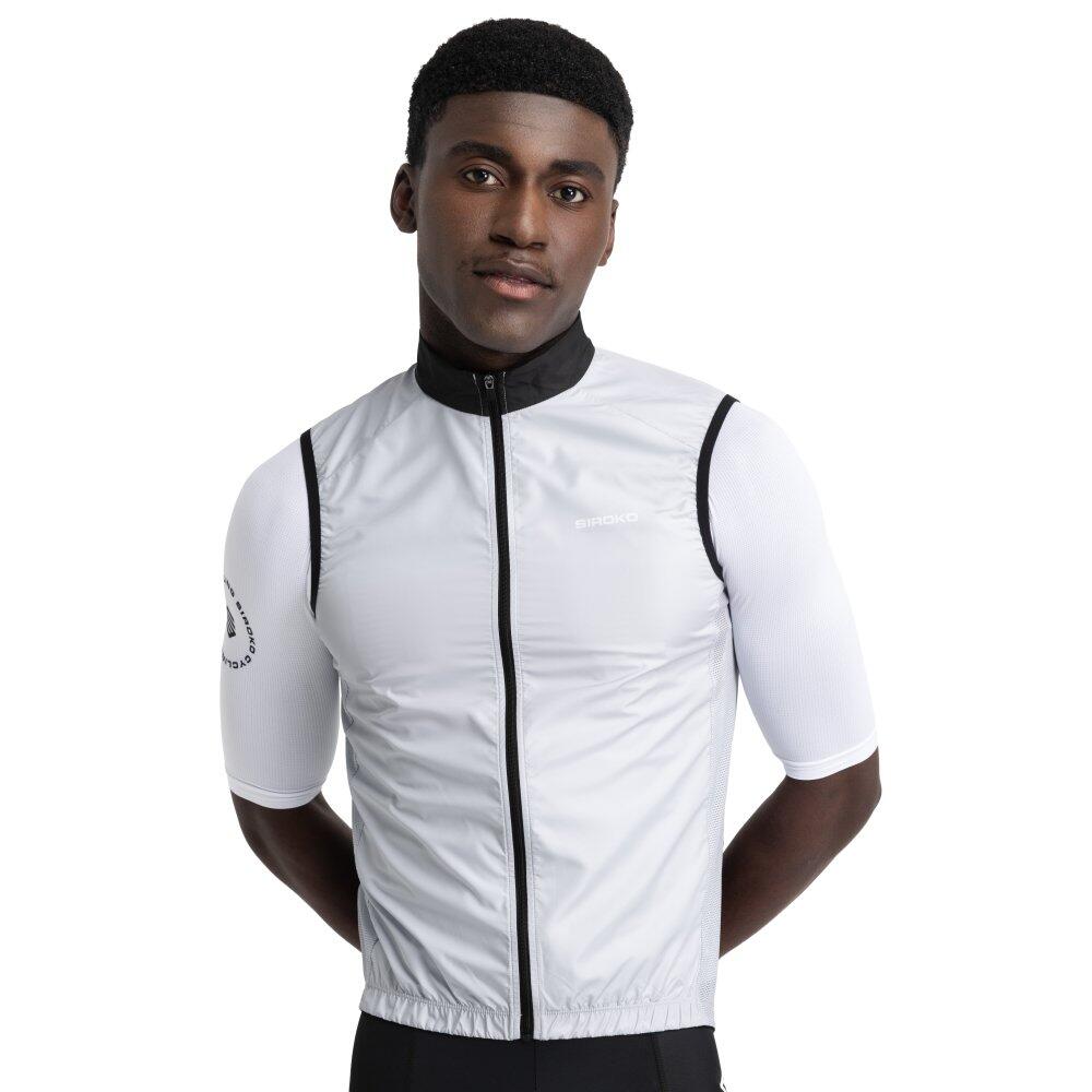 SIROKO Chaleco cortavientos ciclismo hombre V1 Ramaz Gris
