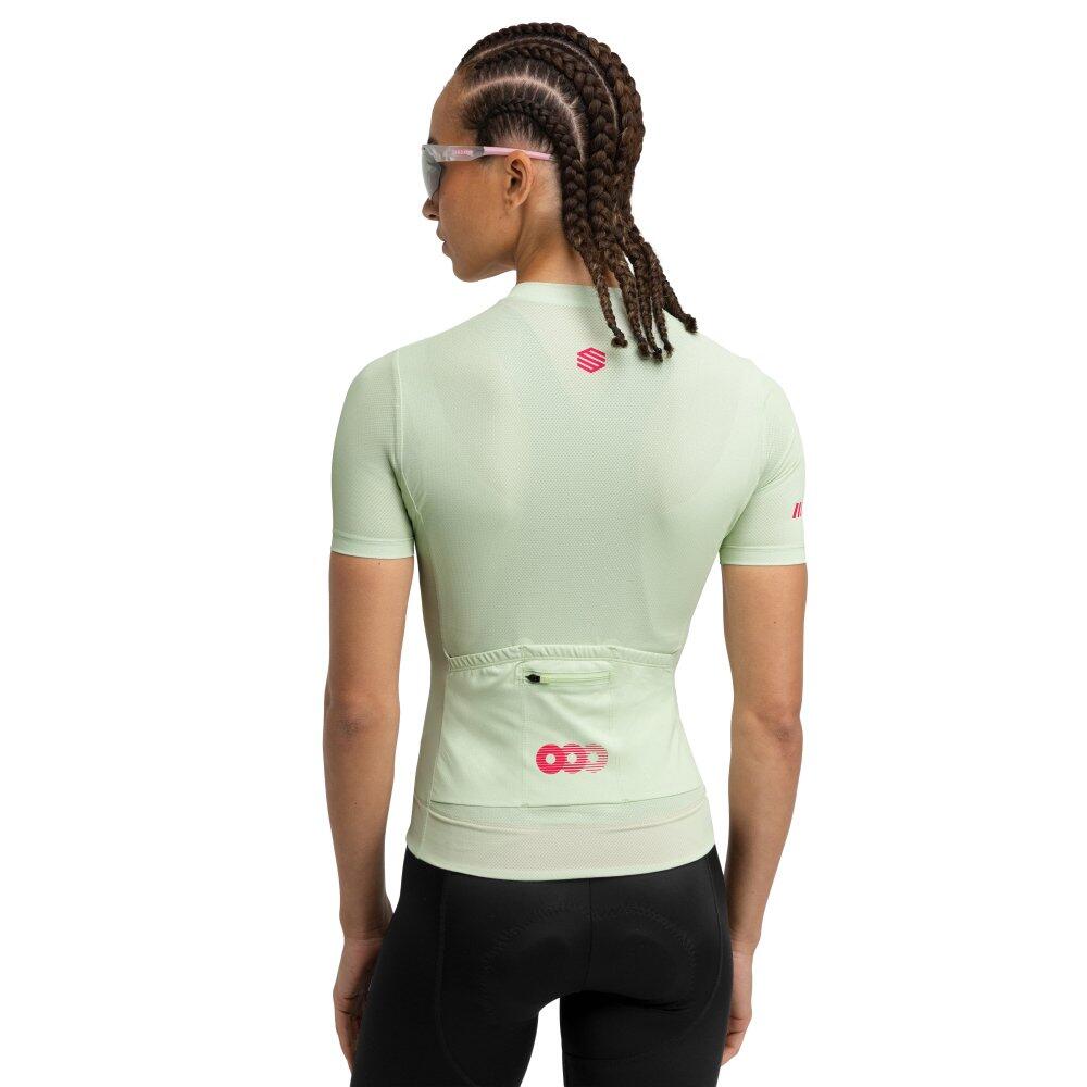 Camisola de ciclismo em malha de manga curta para mulher M8 Syntony Verde 2/7