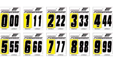 Kit Numéros Plaque Forward - Noir - Stickers - 3