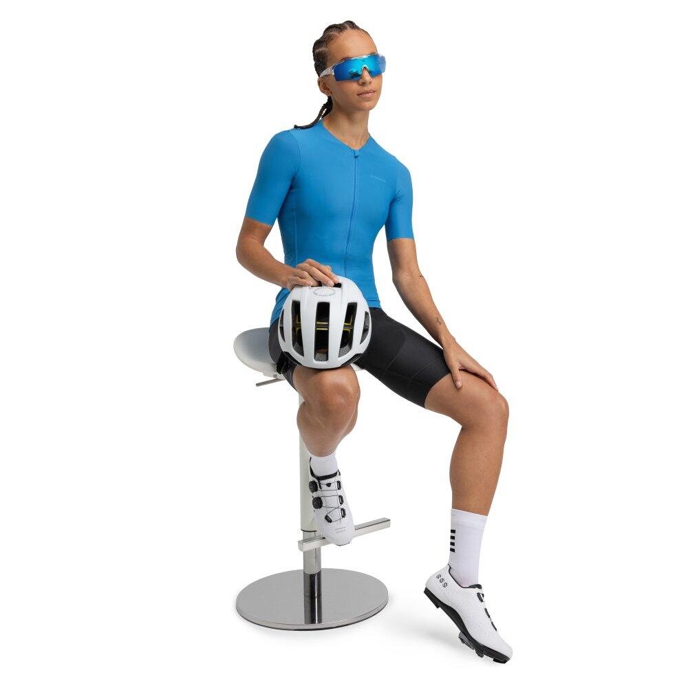 Maglia da ciclismo ultraleggera donna SRX Vanguard Blu 3/8