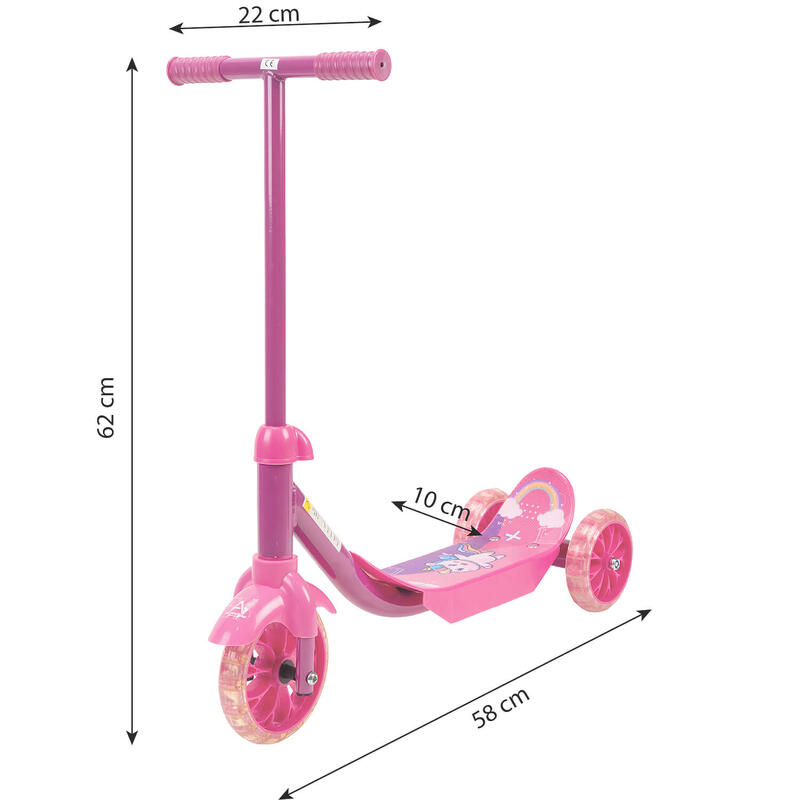 Trotineta de copii Little Rainbow Unicorn, roz