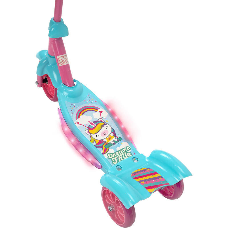 Trotineta de copii cu lumini si muzica Kiddy, turquoise