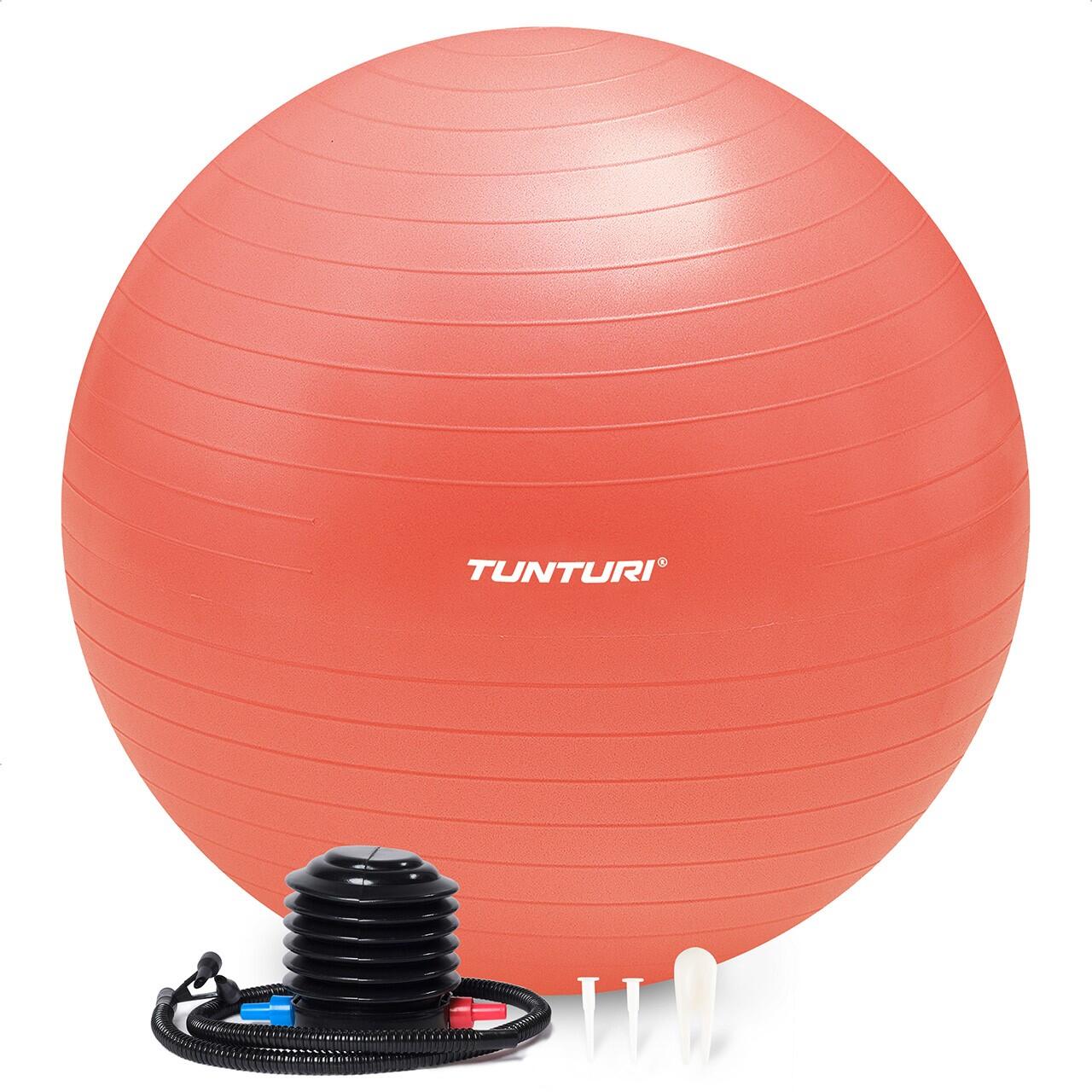 Tunturi - Ballon De Fitness - Ballon De Yoga - Pompe Incluse - Capacité De Charge 220 Kg - Ballon De Gym - Orange - 75 Cm - Decathlon