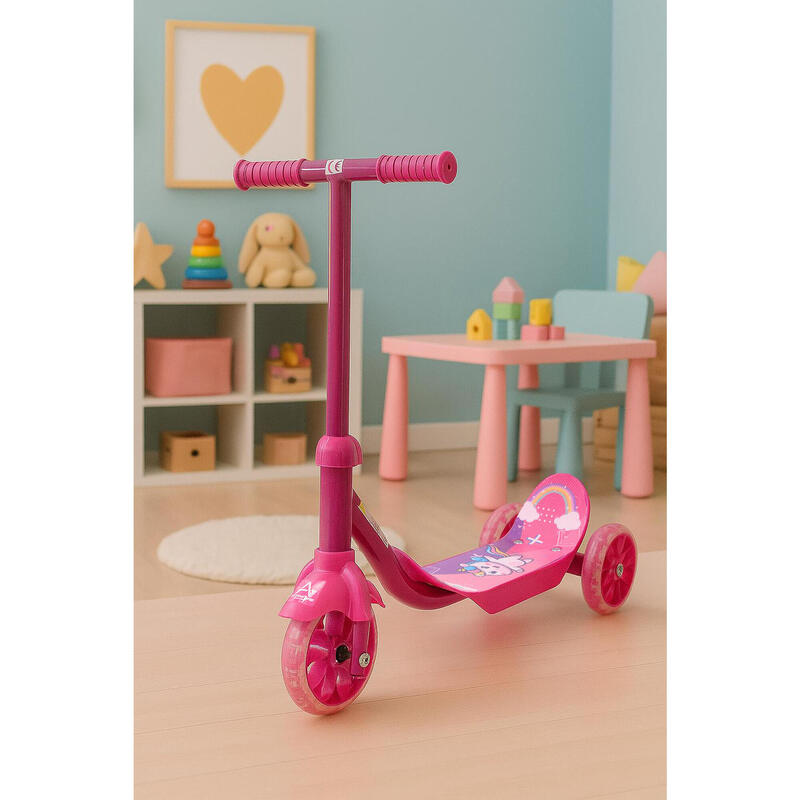 Trotineta de copii Little Rainbow Unicorn, roz