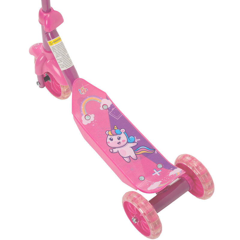 Trotineta de copii Little Rainbow Unicorn, roz