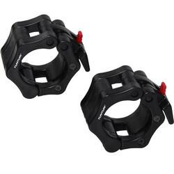 Collier de blocage pour disques et poids stop-disques Olympic noir, lot de 2