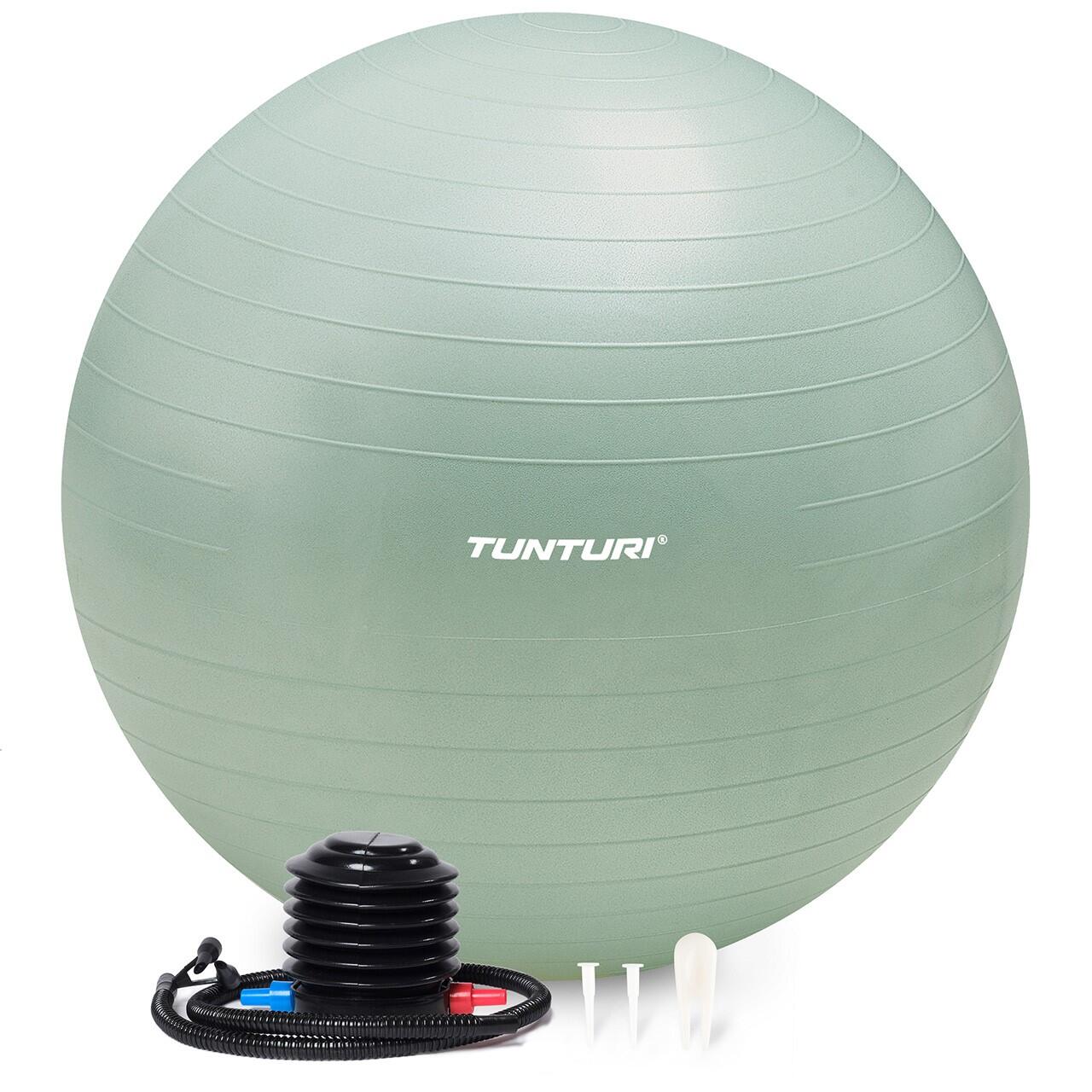 Tunturi - Ballon De Fitness - Ballon De Yoga - Pompe Incluse - Capacité De Charge 220 Kg - Ballon De Gym - Vert - 65 Cm - Decathlon